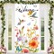 Welcome Butterfly Spring Door Cover Flower Butterfly Door Banner Cover Decorations Summer Banner Bird Flower Door Cover Spring Porch Sign Seasonal Party Decor for Indoor Outdoor Garden